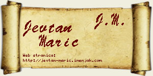 Jevtan Marić vizit kartica